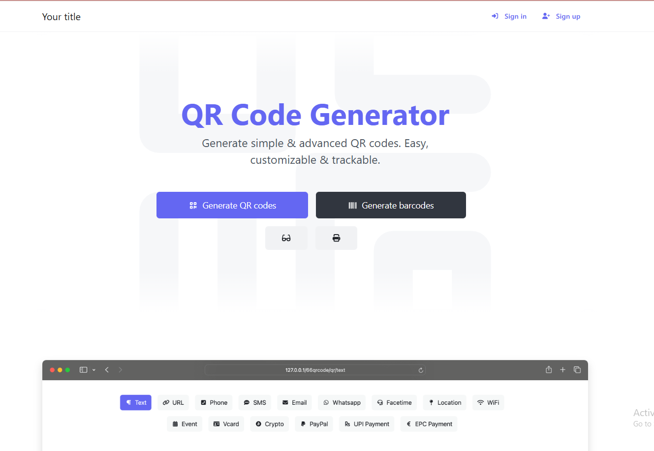 Demo 19 - QR Code Generator